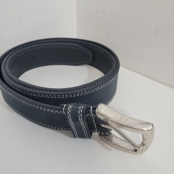 Navy Blue New Leather Belt Size XL - Picture 1 of 3